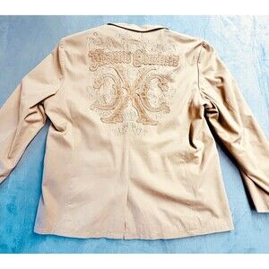 Vtg Affliction Red Label Premium Men'sBrown Blazer Jacket Coat XL/48-50 Graphic